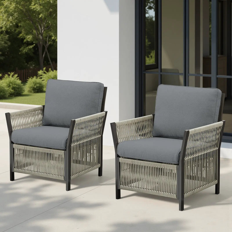 Outdoor Patio Arm Chairs Set of 2 by HouseOfZazla