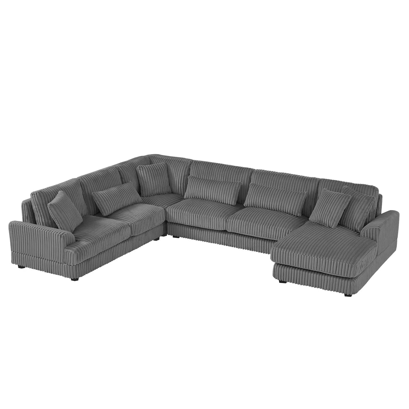 Oversized Sectional Sofa U - Shaped Sofa Couch Modern Sofa Upholstered In Soft With A Chaise Lounge For Living Room by HouseOfZazla