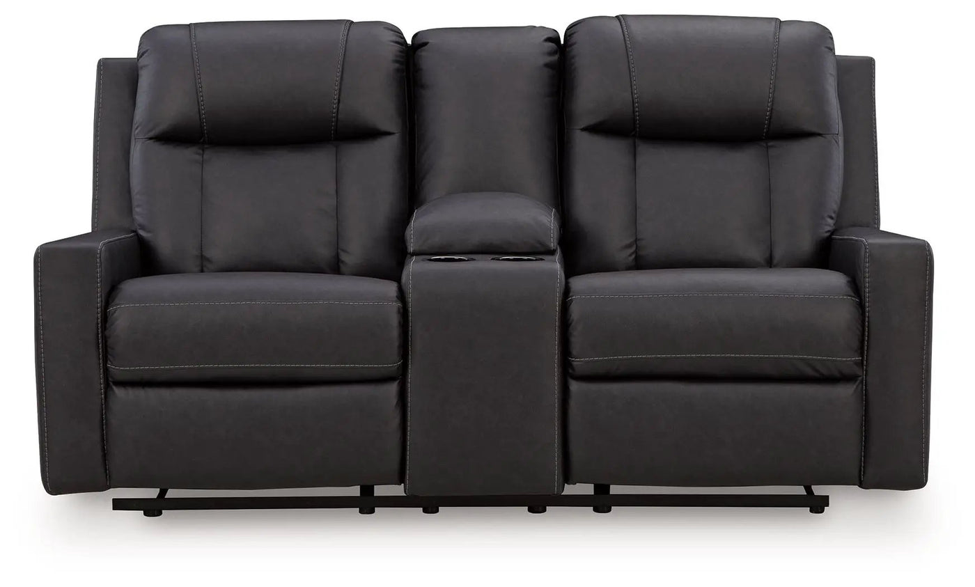 Mackmenville - Double Reclining Loveseat With Console by Unique Piece Furniture