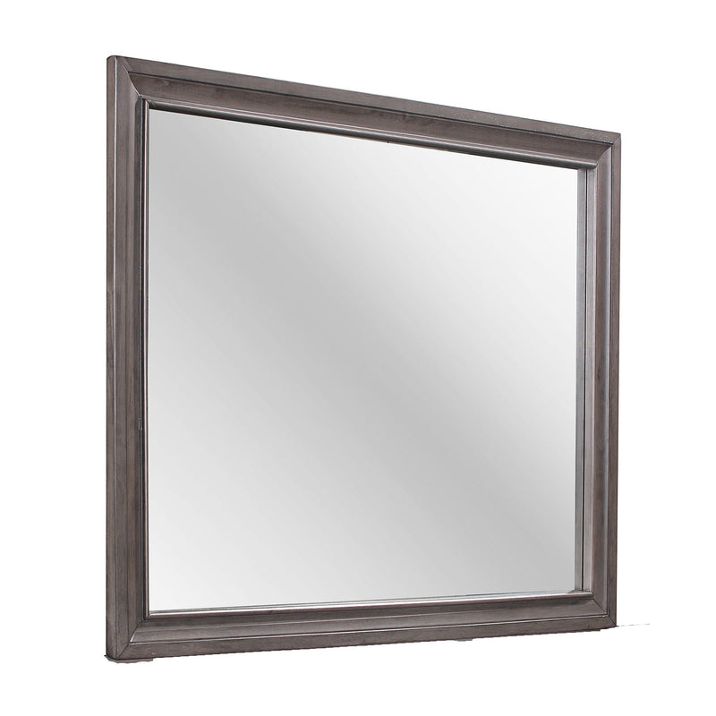 Gray Sparkle Mirror with Beveled Glass - Ryder