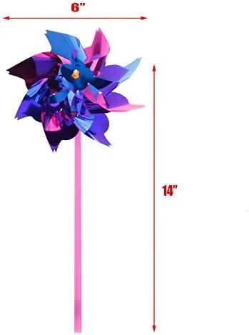 JOHOUSE 100pc Rainbow Pinwheels, Party Pinwheels DIY Windmill Set for Kids Toy Garden Lawn Decor by GreenHaven Gardens