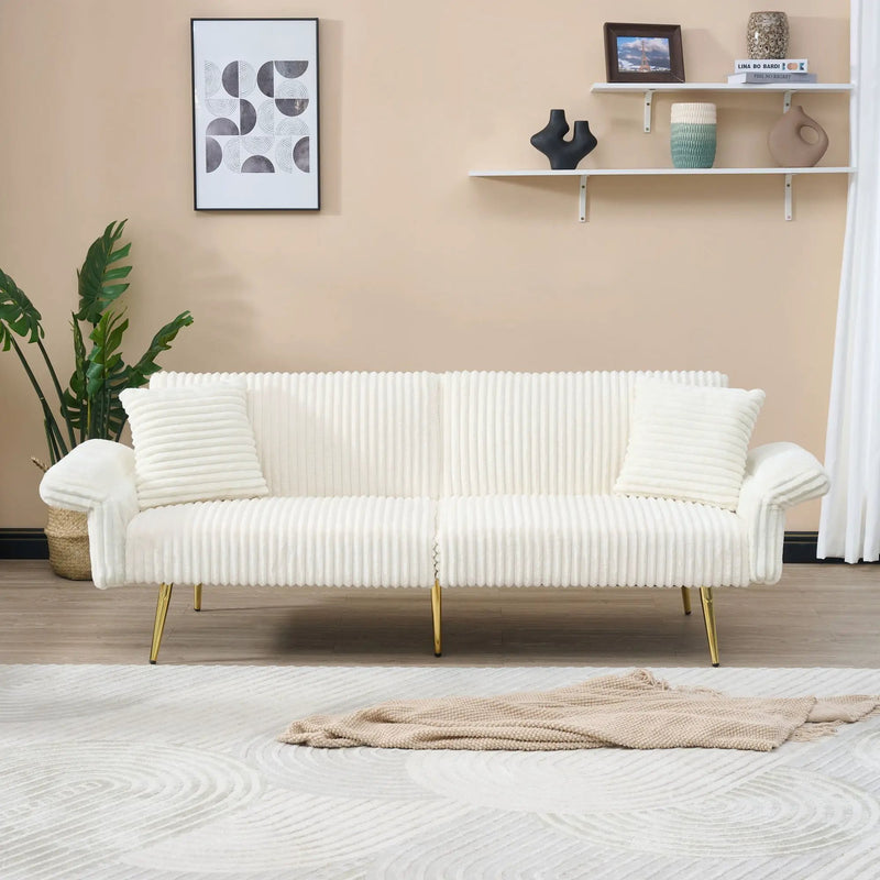 Luxury Foldable Double Sofa Bed With Folding Armrests by Unique Piece Furniture