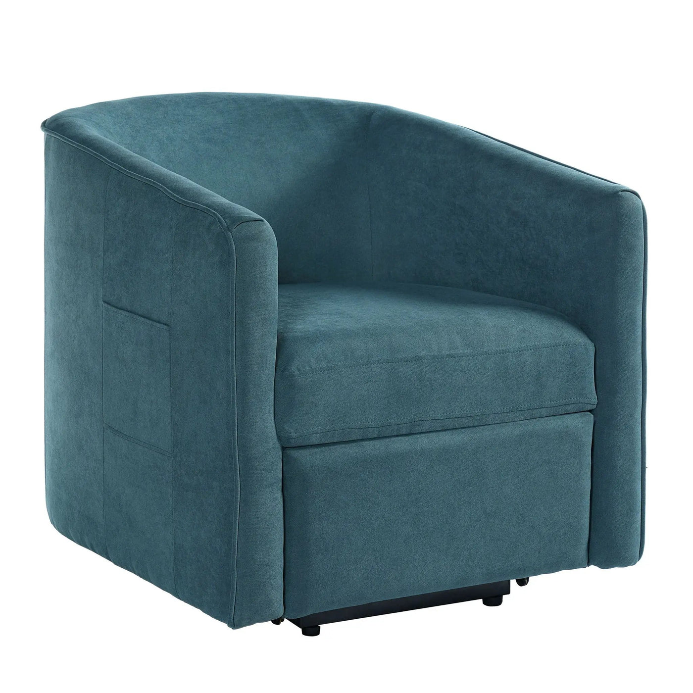 Power Lift Recliner Barrel Shape Reclining Chair With Footrest And Side Pocket by Unique Piece Furniture