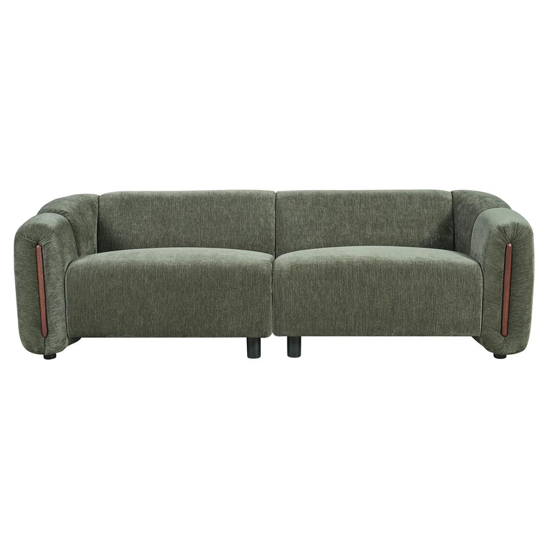 87.4" Modern Minimalist Curved Block Sofa by HouseOfZazla