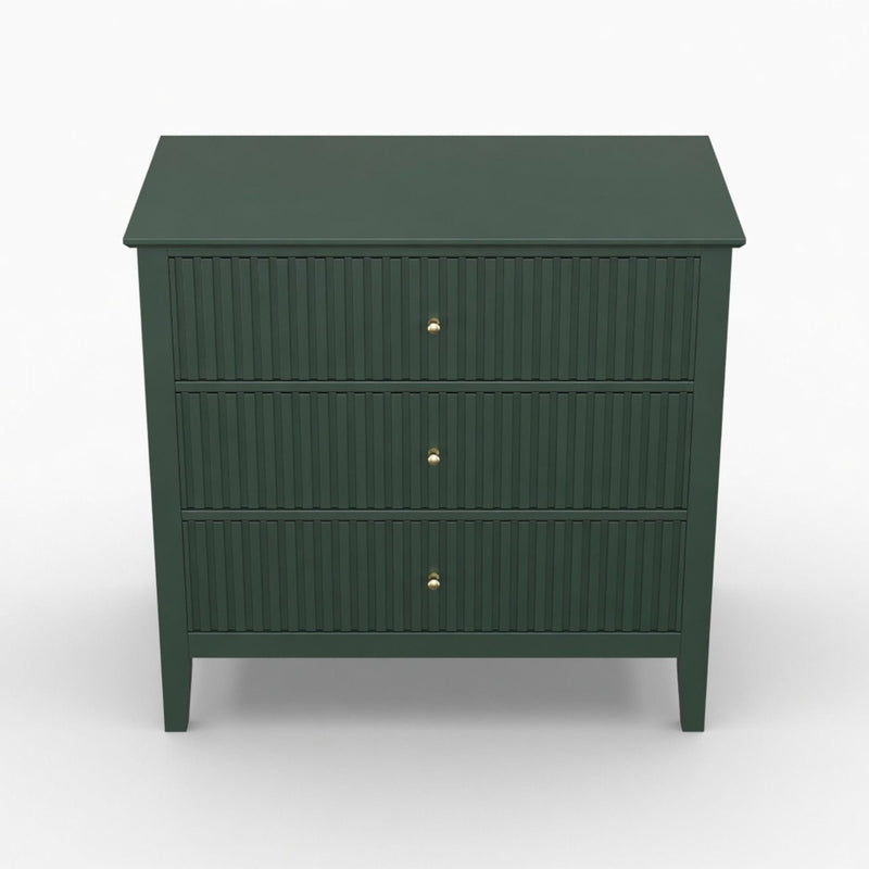 Fluted 3 Drawer Nightstand With Soft Close Slides by HouseOfZazla