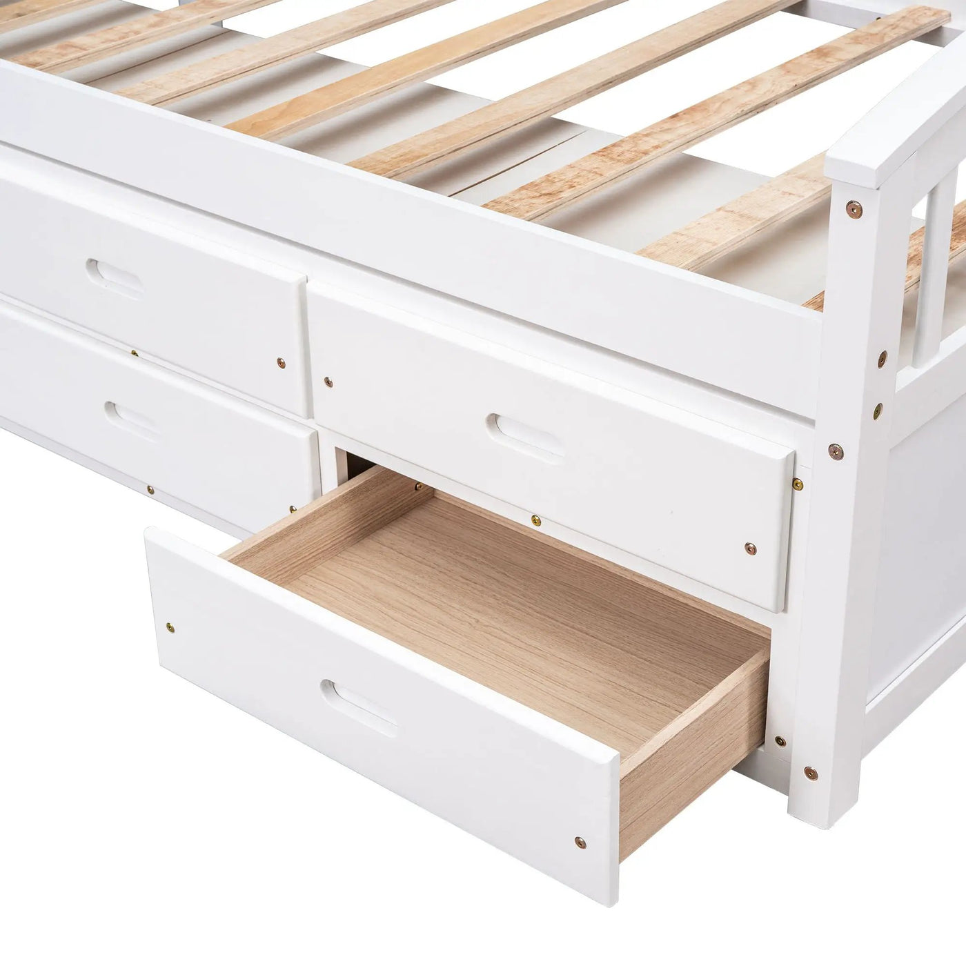 Platform Storage Bed Solid Wood Bed With 6 Drawers by HouseOfZazla
