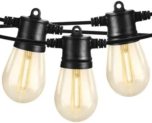 SUNTHIN Outdoor String Lights, 144ft(3 Pack 48ft) Patio Lights with LED Shatterproof Bulbs, Hanging for Outside, Garden, Backyard, Deck, Porch, Bistro, Pool, Party by GreenHaven Gardens