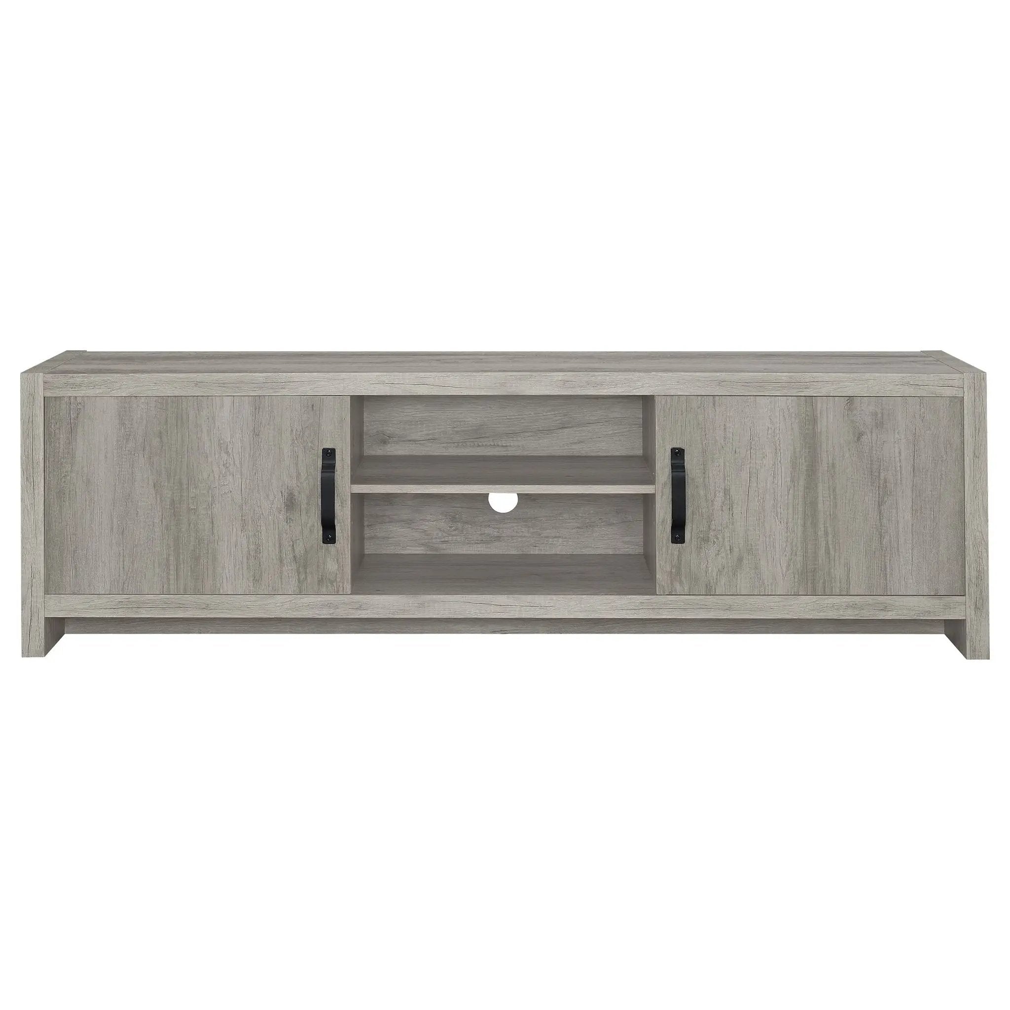 Conifer - TV Stand With Adjustable Shelves - Gray by HouseOfZazla