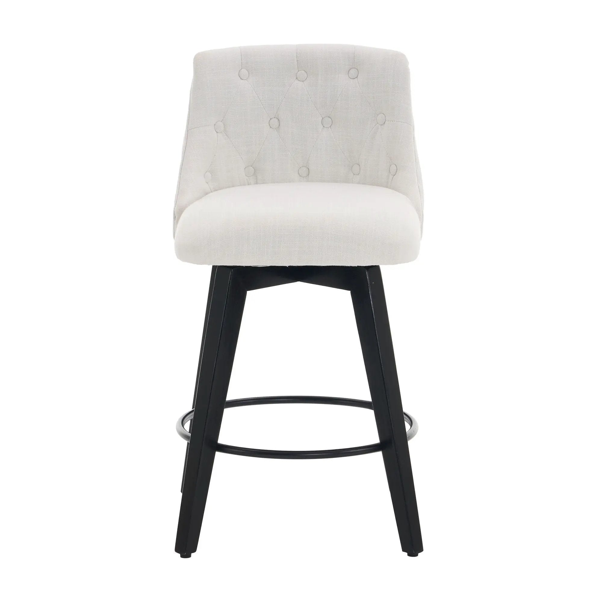 Swivel Bar Stools & Button Tufted Back (Set of 2) by Unique Piece Furniture