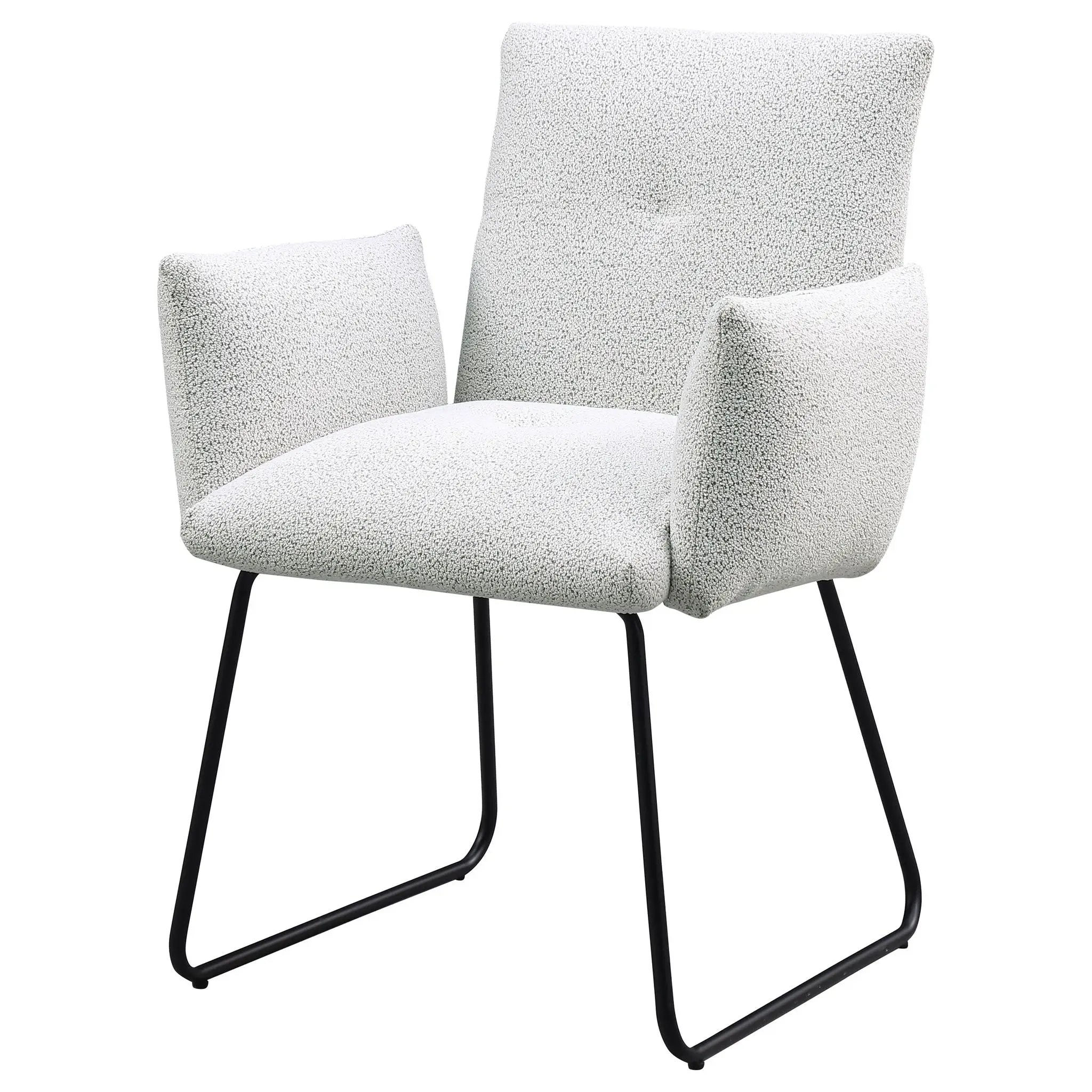Donica - Upholstered Dining Arm Chair (Set of 2) - Light Gray by HouseOfZazla