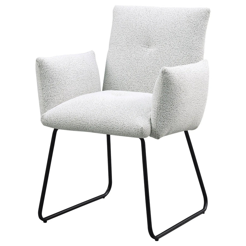 Donica - Upholstered Dining Arm Chair (Set of 2) - Light Gray by HouseOfZazla