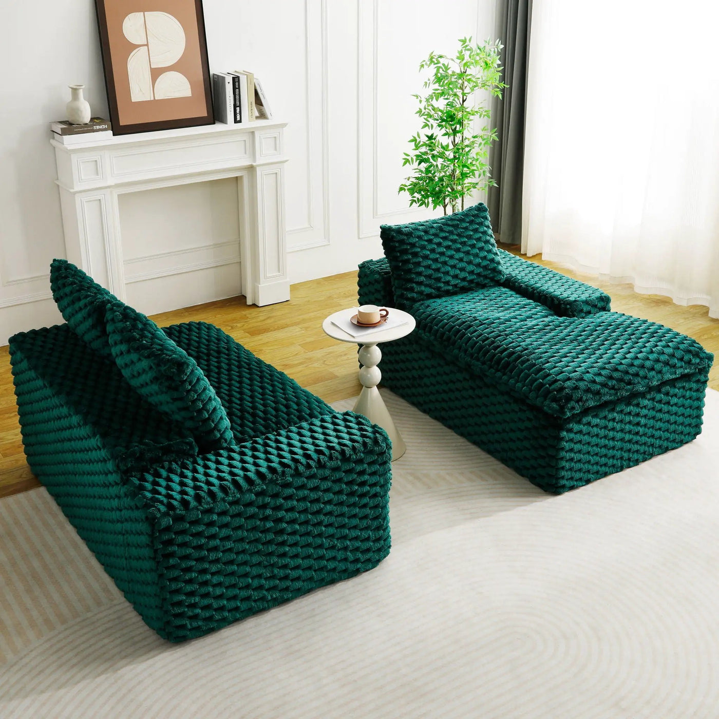 Modular Sofa, Convertible Twin Seat With Chaise Lounge by HouseOfZazla