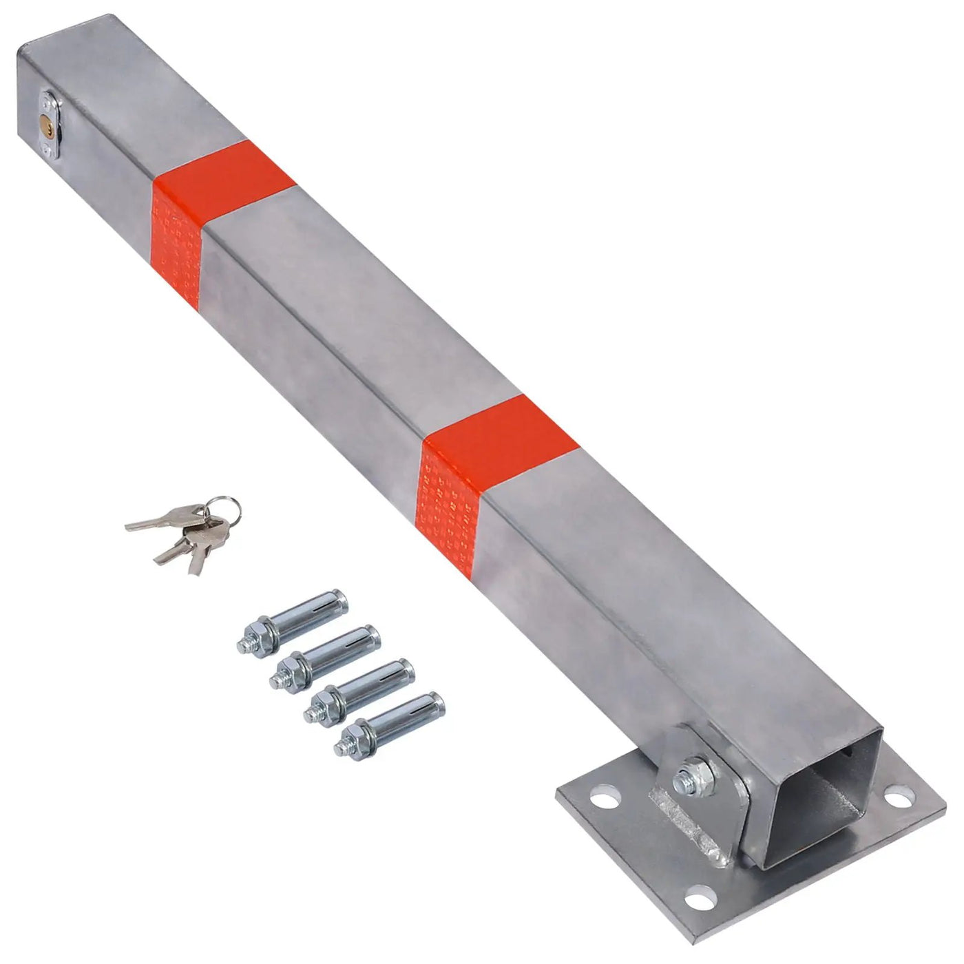 Square Parking Bollard Pole Barrier With Lock for Car Parking Protection and Home Garage by HouseOfZazla