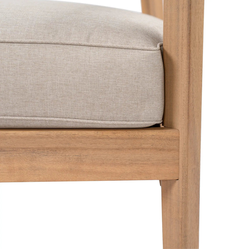 Mallorca Acacia Wood Club Chair With Seat Cushion by HouseOfZazla
