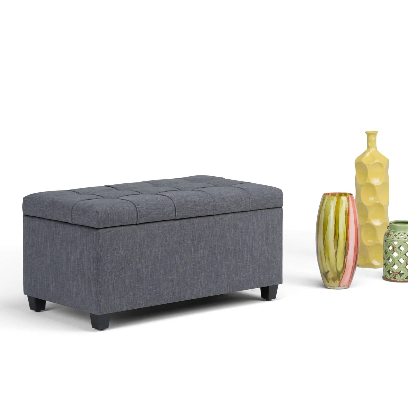 Sienna - Upholstered Storage Ottoman Bench by HouseOfZazla
