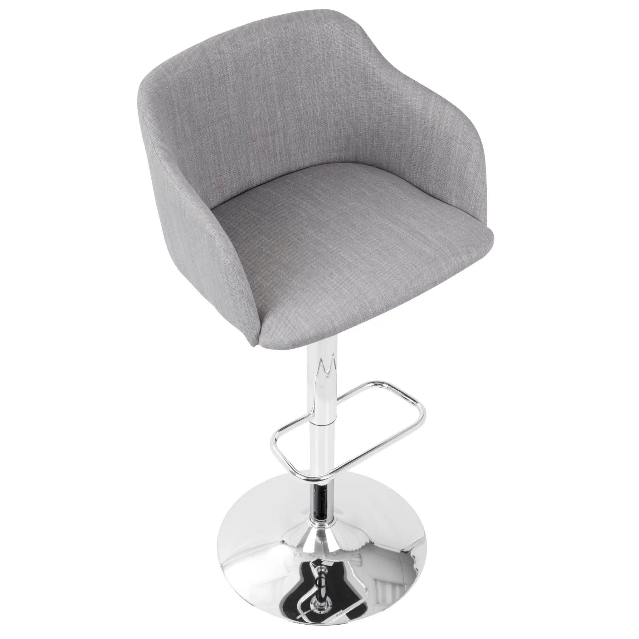 Daniella - Contemporary Adjustable Barstool With Swivel - Light Gray by Unique Piece Furniture