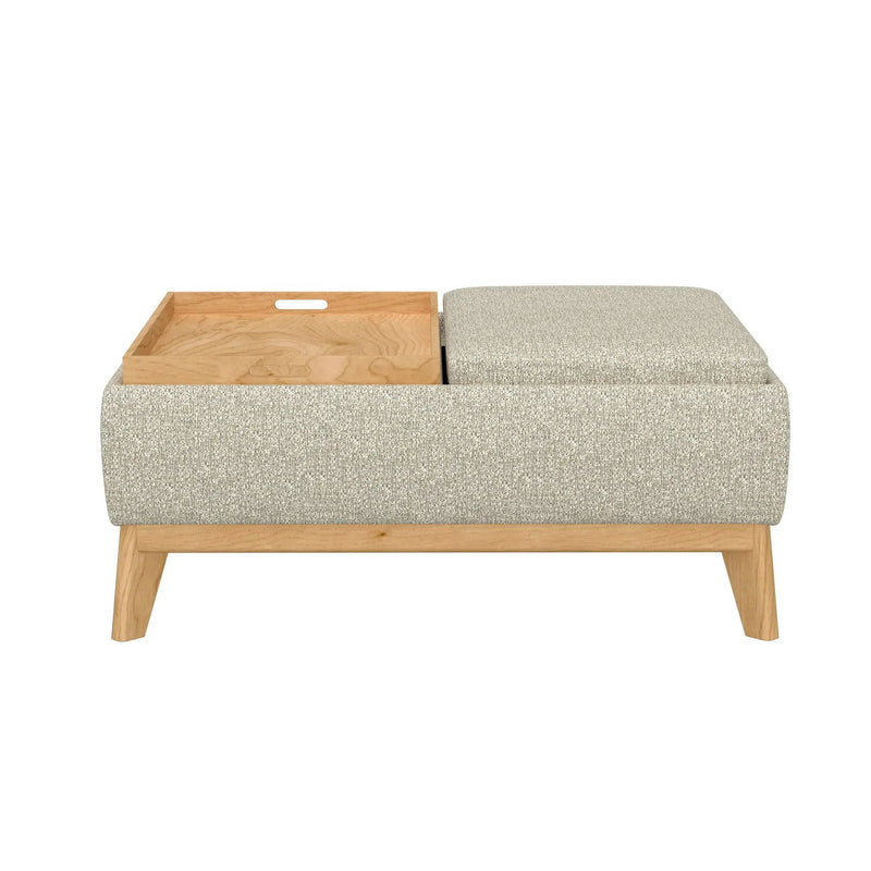 Reversible Tray Ottoman - Tan by Unique Piece Furniture