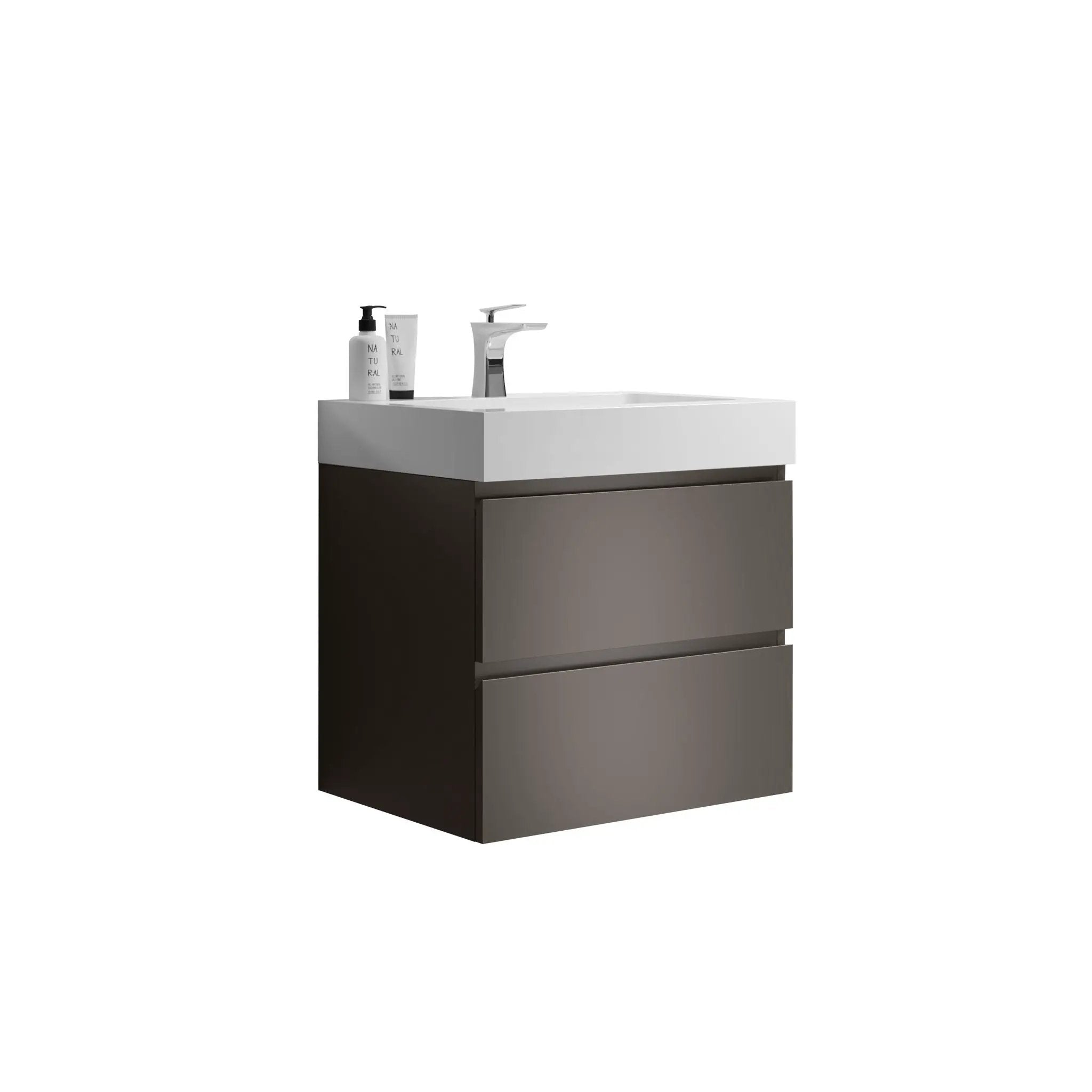 Alice - Bathroom Vanity With Sink, Large Storage Wall Mounted Floating Bathroom Vanity For Modern Bathroom, One-Piece Sink Basin Without Drain And Faucet by Unique Piece Furniture