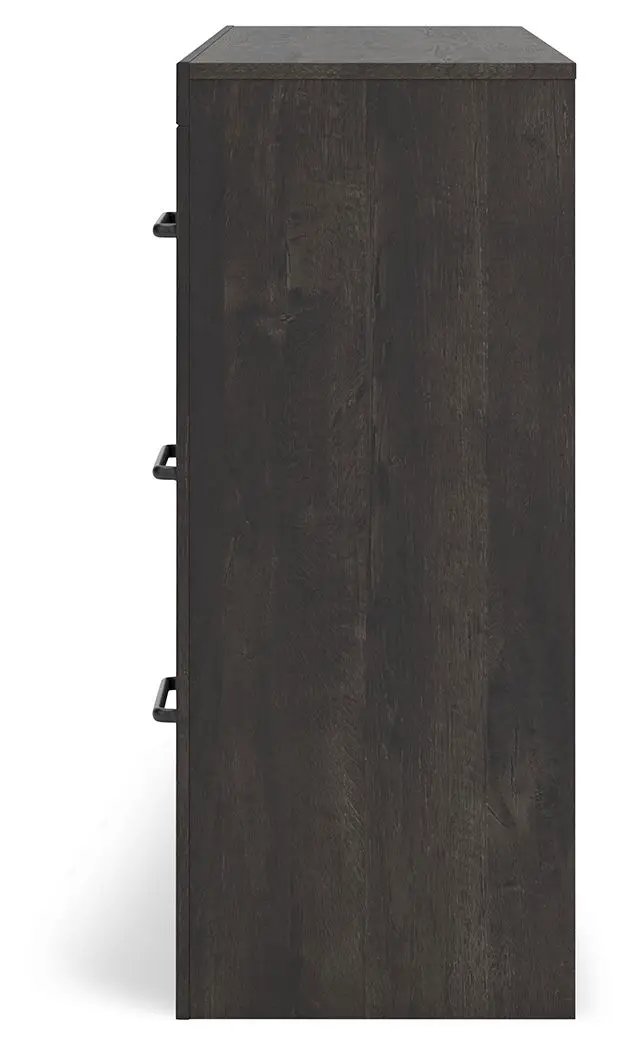Hollivern - Six Drawer Dresser - Dark Gray by Unique Piece Furniture