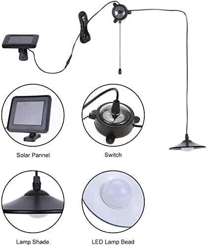 Lixada Solar Pendant Light Outdoor Indoor Hanging Light LED Shed Light Waterproof Pendant Lamp with Remote Control & Pull Cord for Garden Yard Patio Balcony Landscape Home Decoration by GreenHaven Gardens