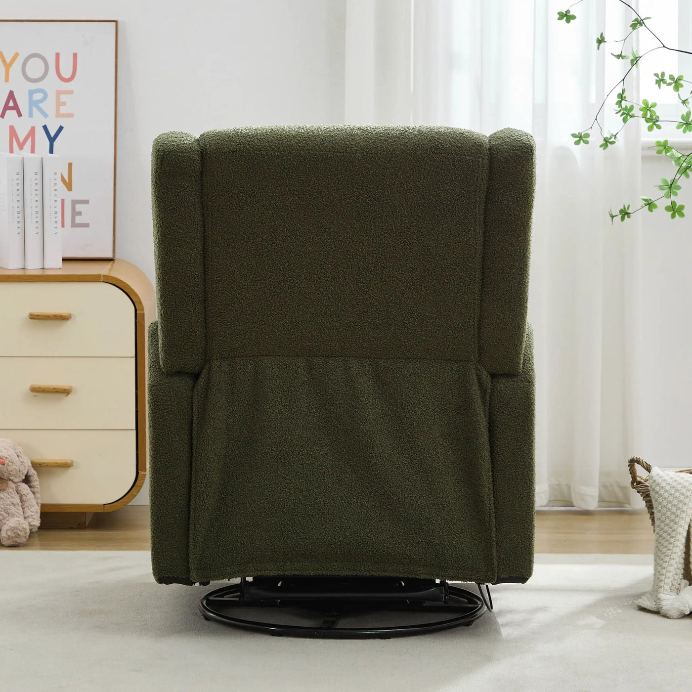 Wide Wingback Swivel Glider Rocker Recliner Chair by HouseOfZazla