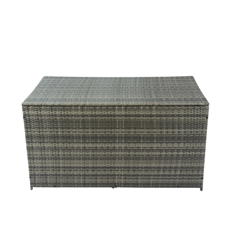 Outdoor Storage Box, Wicker Patio Deck Boxes With Lid, Outdoor Cushion Storage For Kids Toys, Pillows, Towel, Wicker by HouseOfZazla