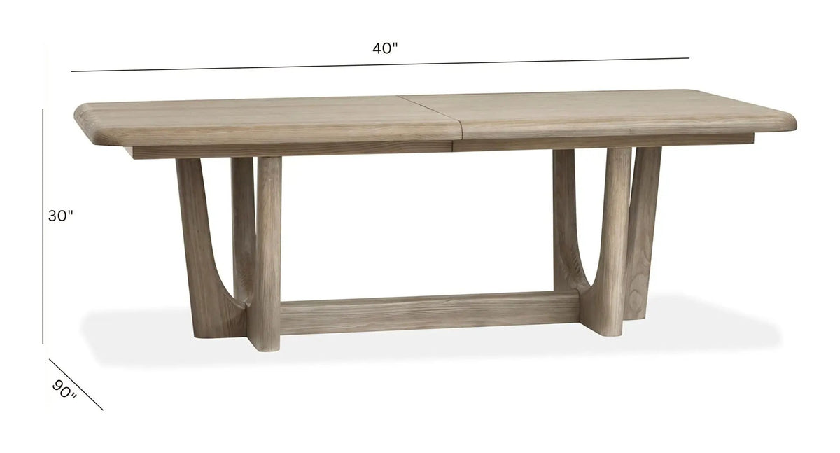 Braelyn - Extendable Trestle Dining Table - Dorian Gray, photo 5 of 7