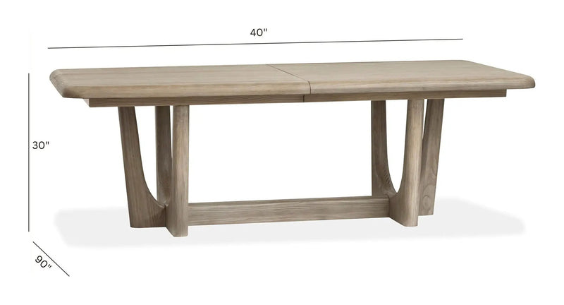 Braelyn - Extendable Trestle Dining Table - Dorian Gray, photo 5 of 7