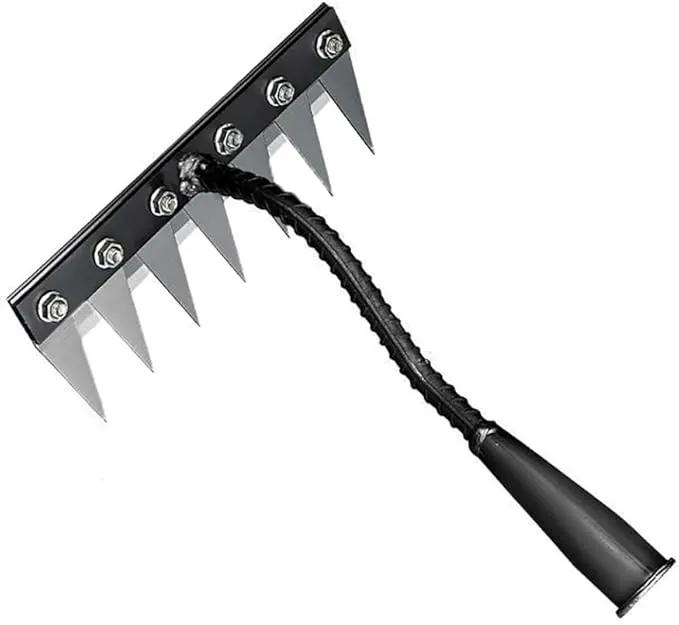 Gardening Hand Weeder Puller Tool, Manual Weeder with Detachable Blade Weeder Puller Tool,High-Carbon Steel Weed Removal Tool for Farm Lawn Garden, 5/6/7/8 Teeth Sizes (7 Teeth) by GreenHaven Gardens