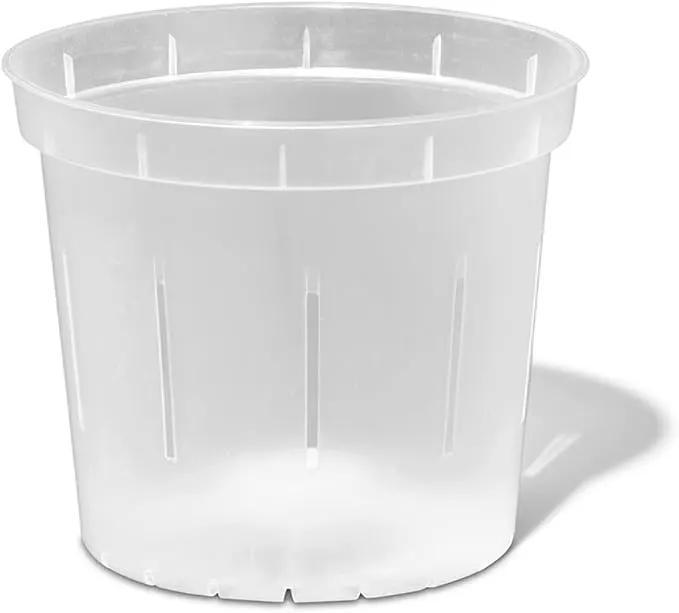 rePotme 4 inch Orchid Pot 3 Pack - Slotted Orchid Pots with Holes for Repotting (Crystal Clear) by GreenHaven Gardens