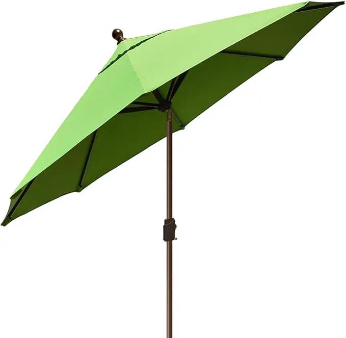 EliteShade USA 10-Year-Non-Fading 9Ft Market Umbrella Patio Umbrella Outdoor Table Umbrella with Ventilation, Macaw Green by GreenHaven Gardens