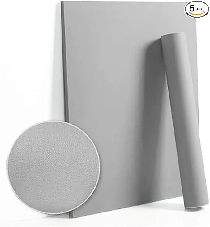 Dimoon 236''x17.7'' Grey Peel and Stick Wallpaper Contact Paper Modern Self Adhesive Wall Paper Removable Renter Friendly Textured Solid Color Shelf Cabinet Vinyl Roll (236''x17.7'',Grey) by GreenHaven Gardens