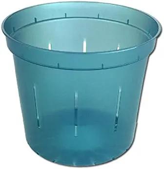rePotme 4 inch Orchid Pot 3 Pack - Slotted Orchid Pots with Holes for Repotting (Blue Sapphire) by GreenHaven Gardens