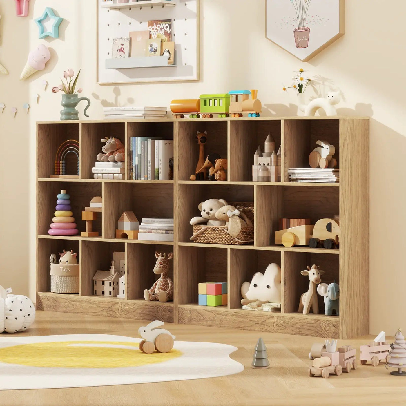 41 Inches 8-Cube Freestanding Bookcase for Kids by DirectDeals