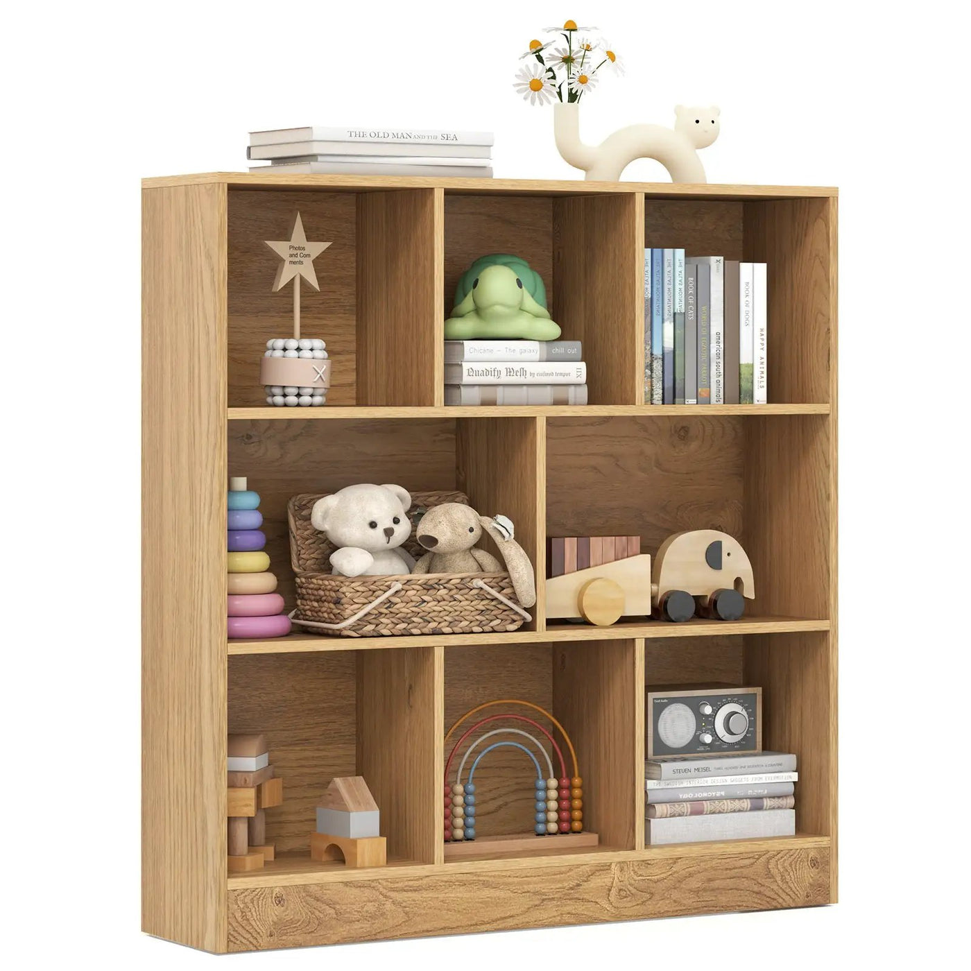 41 Inches 8-Cube Freestanding Bookcase for Kids by DirectDeals
