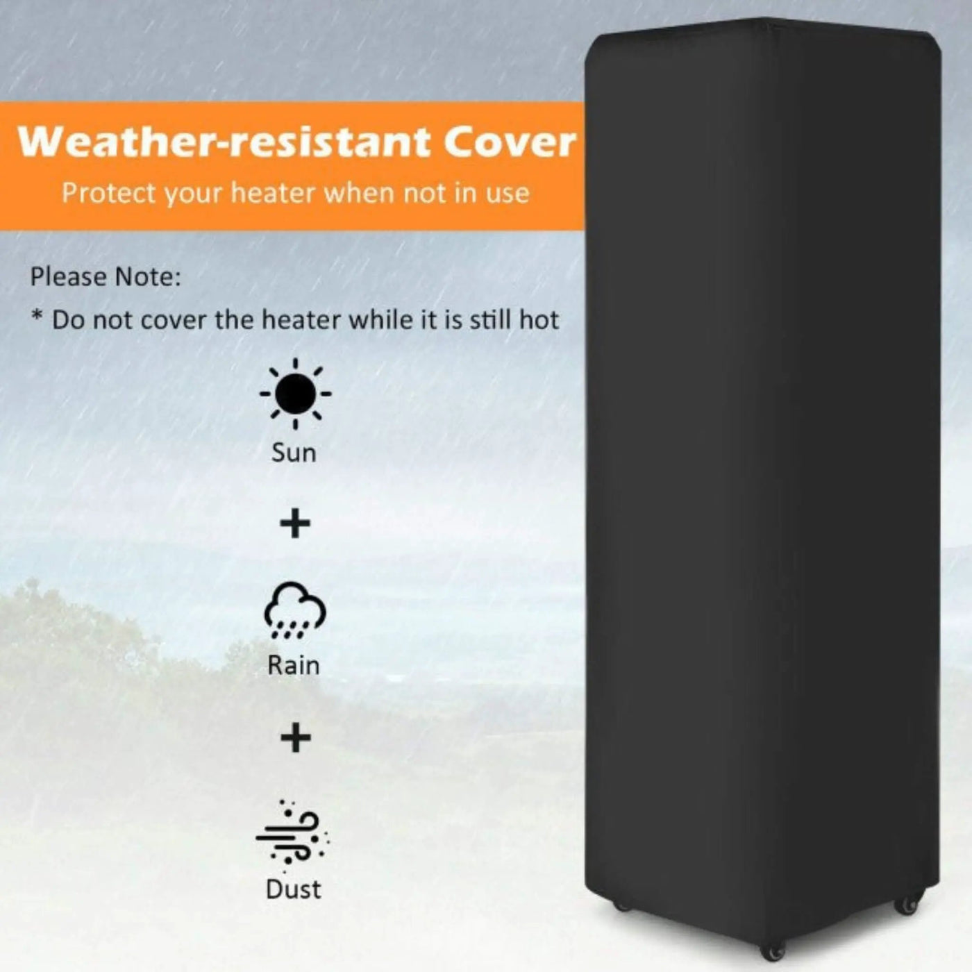 41K BTU Outdoor Propane Gas Patio Heater W/ Lockable Wheels (SAK98052) by SAKSBY WHOLESALE