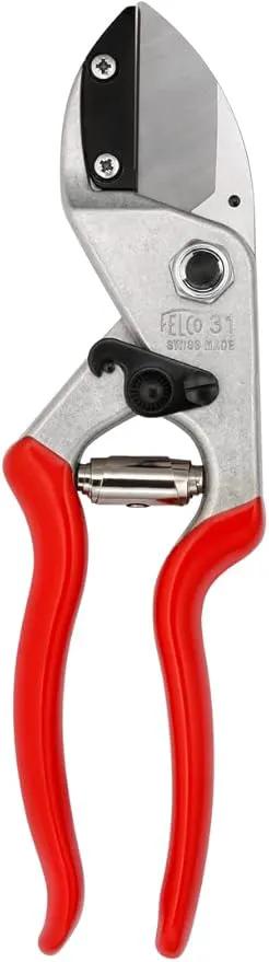 FELCO F31 Pruning Shears – 8.3" Swiss-Made Garden Clippers with Anvil Blade for Dry/Hard Wood | Hand Pruner for Gardening | Garden Tool Cutter with Aluminum Handle, Carbon Steel Blade, High-Torque Cut by GreenHaven Gardens