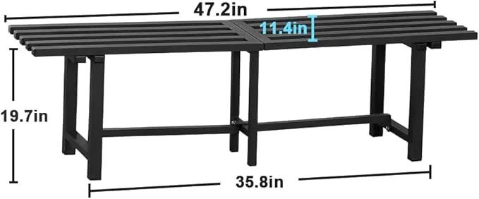 Chic & Robust 300 LBS Capacity Aluminum Plant Stand - Your Indoor & Outdoor Plant Display Solution, Size: L47.2 x W11.4 x H19.7 inch. by GreenHaven Gardens