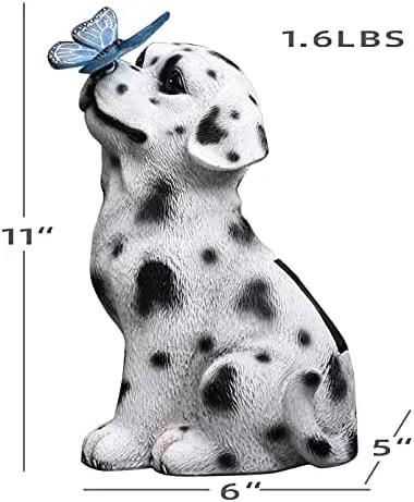 Dog Garden Figurines Outdoor Decor Solar Statue with LED Lights for Patio Lawn Yard Art Decoration Housewarming Garden Gift by GreenHaven Gardens