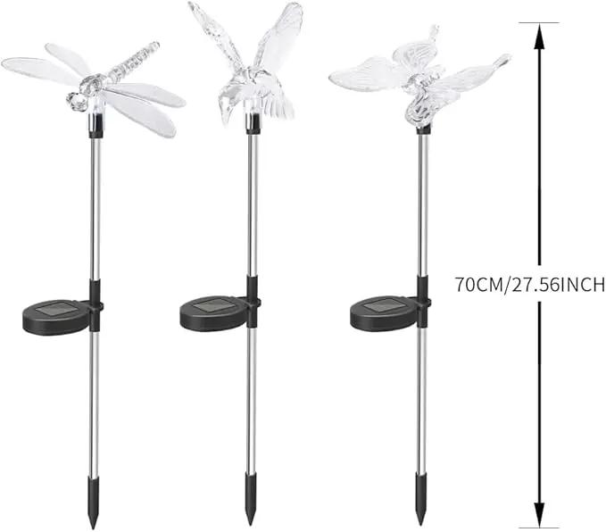 Anordsem Solar Lights Outdoor Decorations: Garden Stake Light Waterproof for Yard Decor Outside - LED Dragonfly Hummingbird Butterfly Lamp for Patio Pathway Home by GreenHaven Gardens
