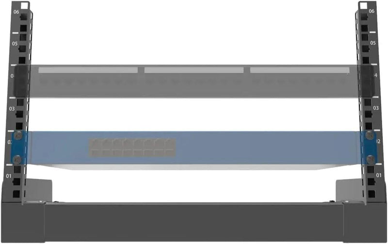 JINGCHENGMEI 6U Desktop Network Rack 19 inches Small Open Frame Rack 2 Post Free-Standing Tabletop Rack for Patch Panel, Data, AV, IT,Studio or Computer Equipment (6U) by GreenHaven Gardens