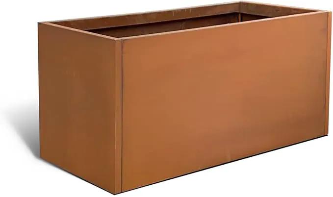 Corten Steel Planter Box Metal Outdoor Large Rectangular Rustic Durable Antique Detached for Commercial Residential Patio Deck and Backyard 36" x 12" x 16" by GreenHaven Gardens