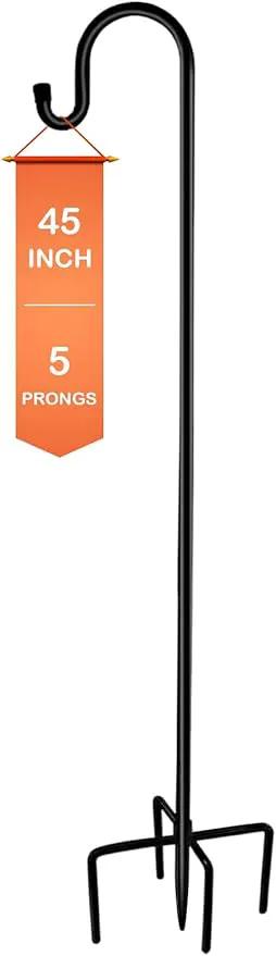 Ottsuls Shepherd-Hooks Adjustable for Bird-Feeder Lantern Plant-Hook Garden-Stake - Plant Stand Hanger for Outdoor Flower Basket, Bird Feeder Hanger Weddings Decor by GreenHaven Gardens
