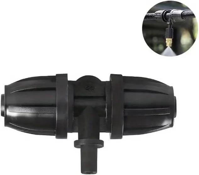 10PCS 5/16 Inch Irrigation Fittings For (5/16" ID X0.43-0.47" OD) Tubing- 1/4 inch Irrigation Tubing, Anti-Drop Locked Barbed Reducing Tee For Drip Hose (BLACK) by GreenHaven Gardens