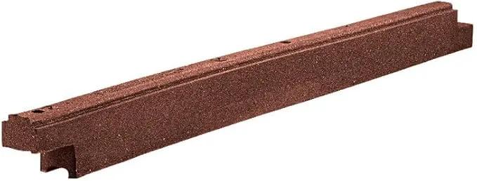 Playsafer Rubber Playground Border Edging Kit, 6' Flexible Heavy Duty Rubber Interlocking Playground Timber, No Dig Easy to Install (Neutral Brown, 1 Pack) by GreenHaven Gardens