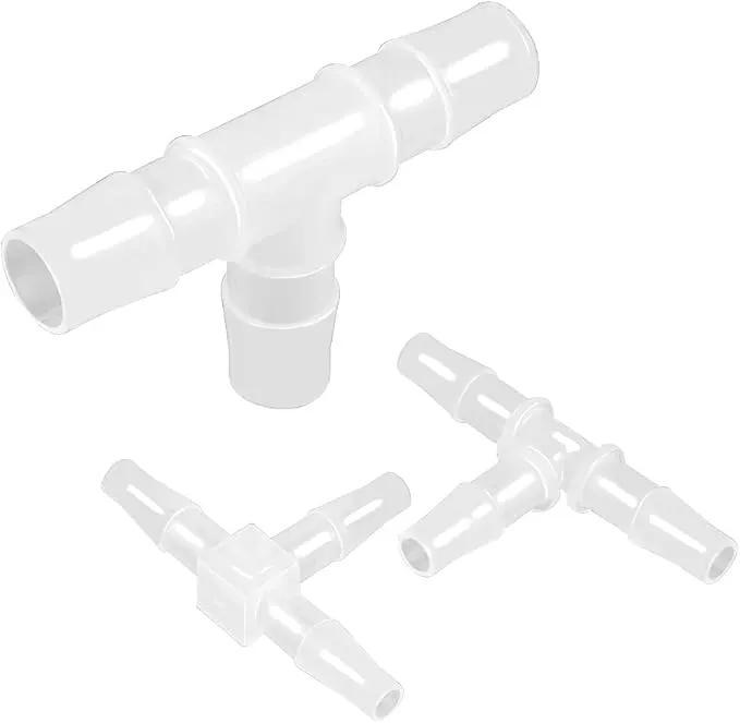 1/4" Tee Fitting Equal Barb 3 Way Hose Barb Fitting Splicer Joint Mender Adapter Union Fitting for Fuel Gas Liquid Air (Pack of 5) by GreenHaven Gardens