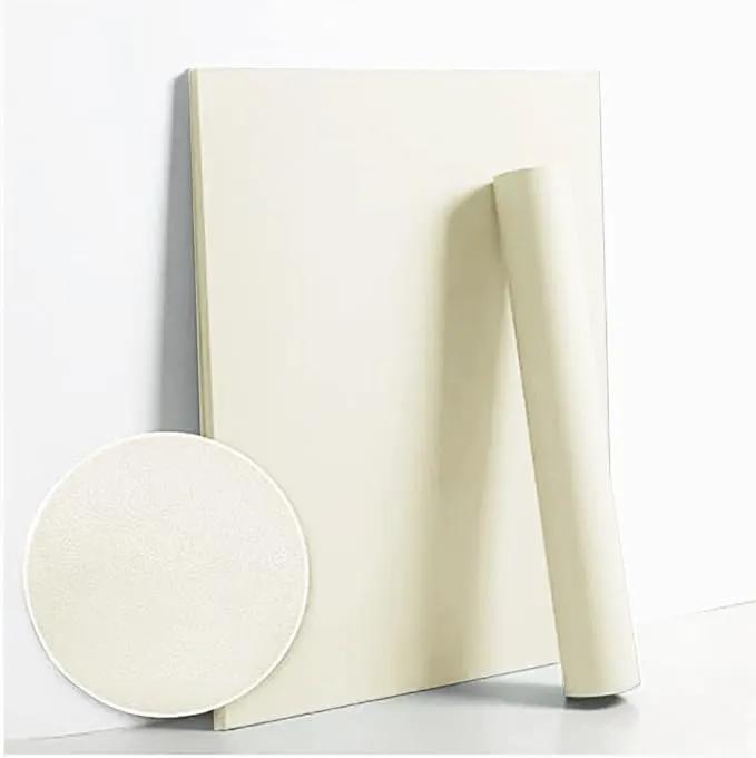 Dimoon 236''x17.7'' White Peel and Stick Wallpaper Contact Paper Modern Self Adhesive Wall Paper Removable Renter Friendly Textured Solid Color Shelf Cabinet Vinyl Roll (236''x17.7'',Cream White) by GreenHaven Gardens