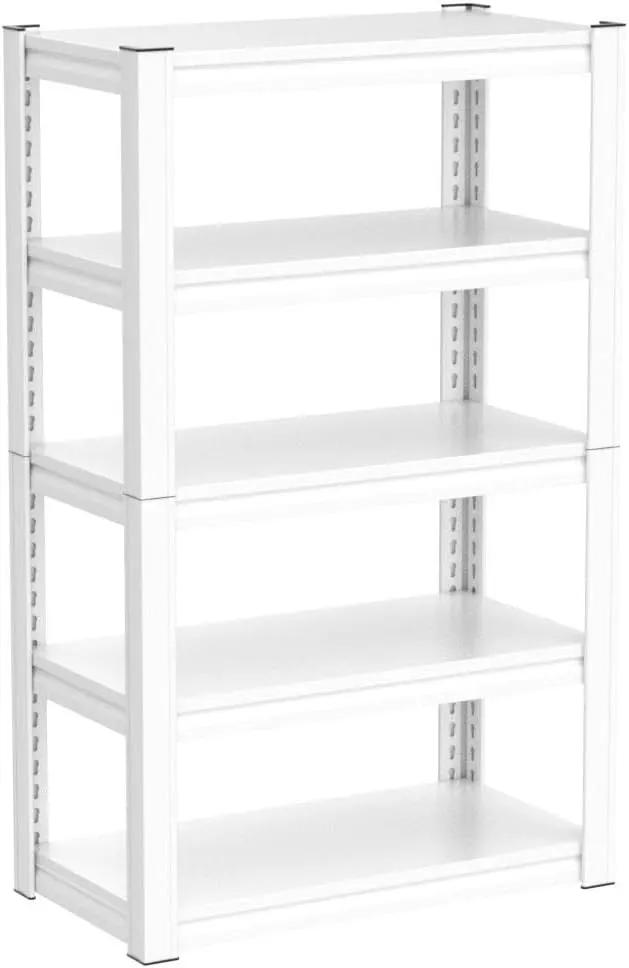 Raybee Garage Shelving Heavy Duty 2000LBS Storage Shelves Heavy Duty Shelving 5 Tier White Metal Shelves Pantry Shelf for Kitchen Closet Basement Warehouse 16.5" D x 32" W x 63" H by GreenHaven Gardens