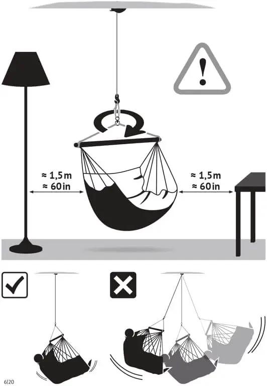 LA SIESTA® - XL King Domingo Hammock Swing Chair & CasaMount - Weather & Tear Resistant Hanging Chair - Outdoor Indoor Hammock Chair w/Suspension Kit for Walls Ceilings Square Beams - Marine by GreenHaven Gardens