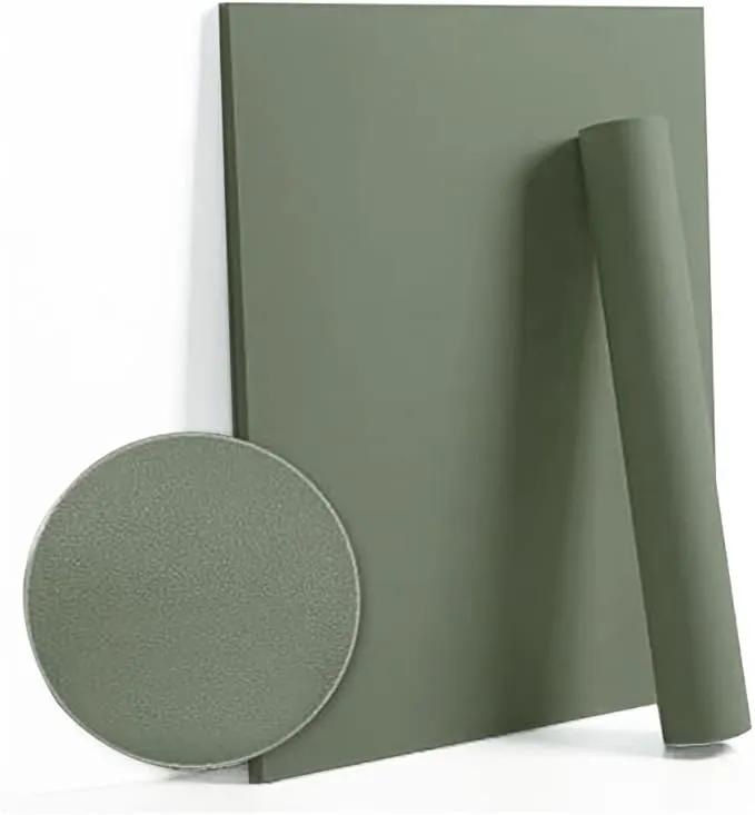 Dimoon 78.7"x15.7" Leaf Green Peel and Stick Wallpaper Green Leaf Thicken Waterproof Contact Paper Solid Grey Green Gray Wall Paper Self Adhesive Wallpaper Removable Shelf Drawer Liner Vinyl Roll by GreenHaven Gardens